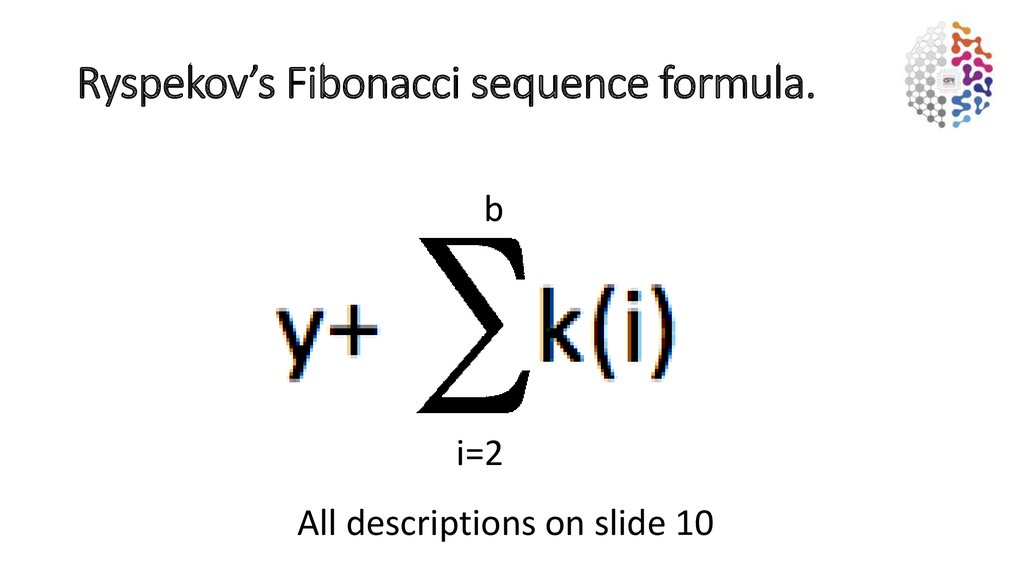 Ryspekov’s Fibonacci sequence formula.