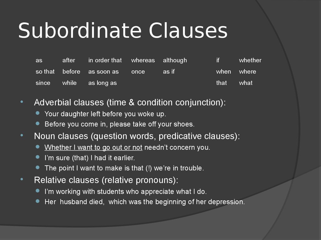 Subordinate clause. Subordinate Clause в английском. Types of subordinate Clauses. Subject Clauses в английском языке.