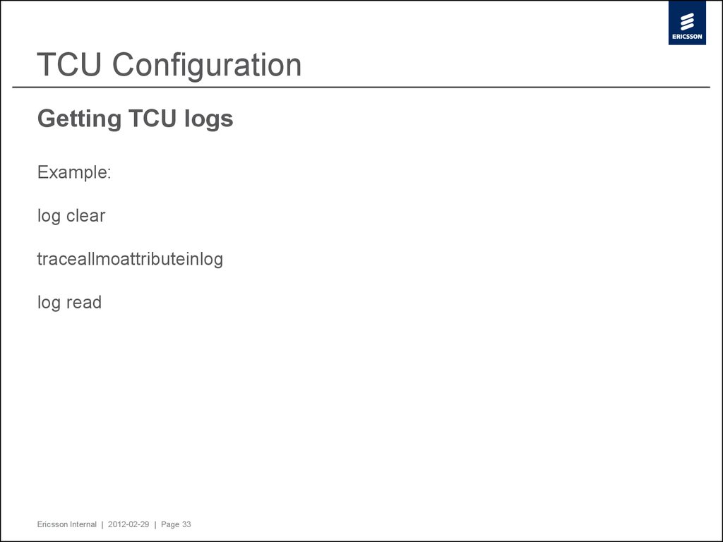 TCU Configuration