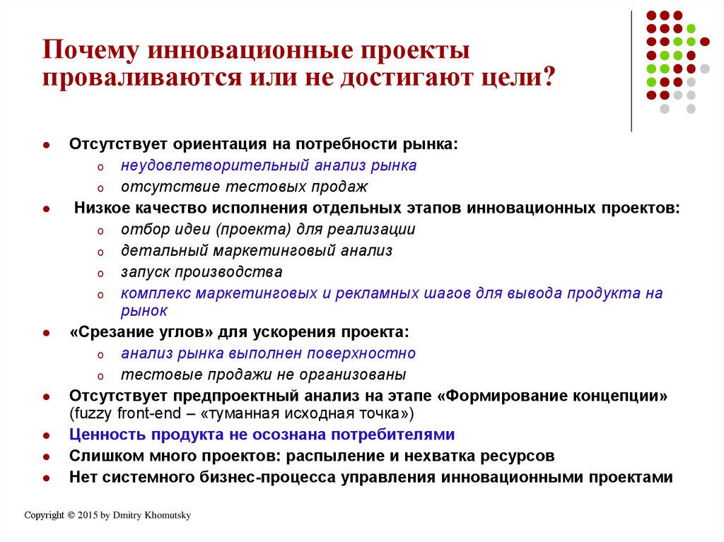 Каковы причины неудачного управления проектами по к куперу