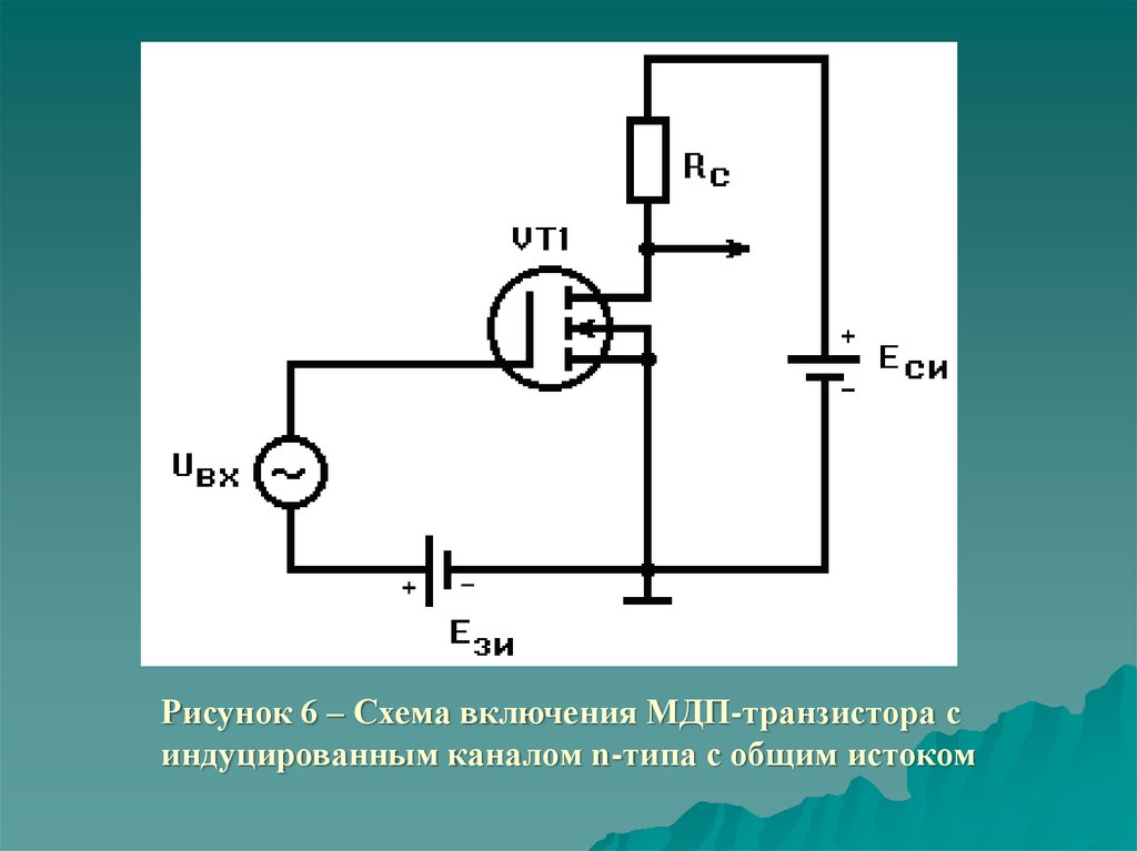 Общая схема транзистора. Схема включения МДП транзистора. Полевой МДП транзистор схема. МДП транзистор схемы вкл. Схема включения транзистора с общим стоком.