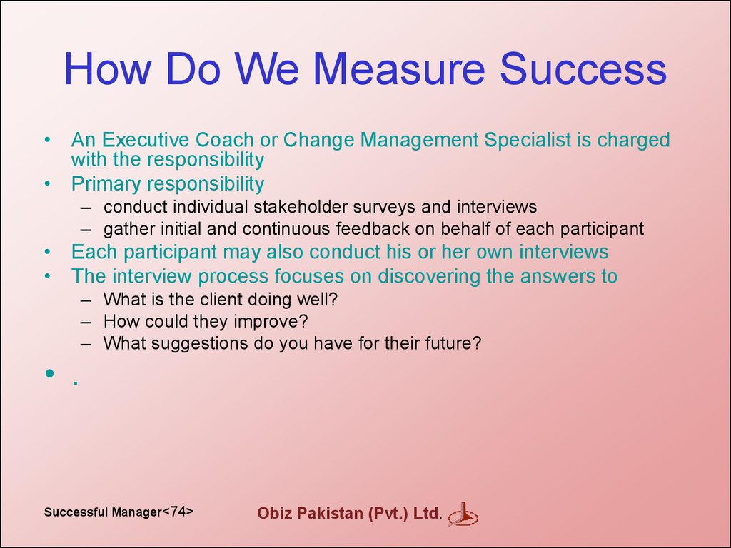 How Do We Measure Success