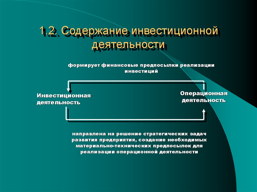 Сущность инвестиционных проектов предприятия