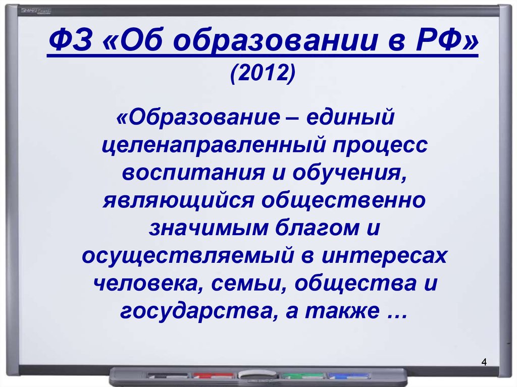 ФЗ «Об образовании в РФ» (2012)