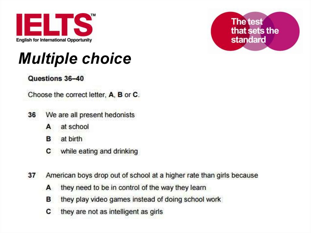 Test questions. Multiple choice questions IELTS. Вопрос multiple choice. Multiple choice IELTS Listening. Multiple choice question IELTS Listening.