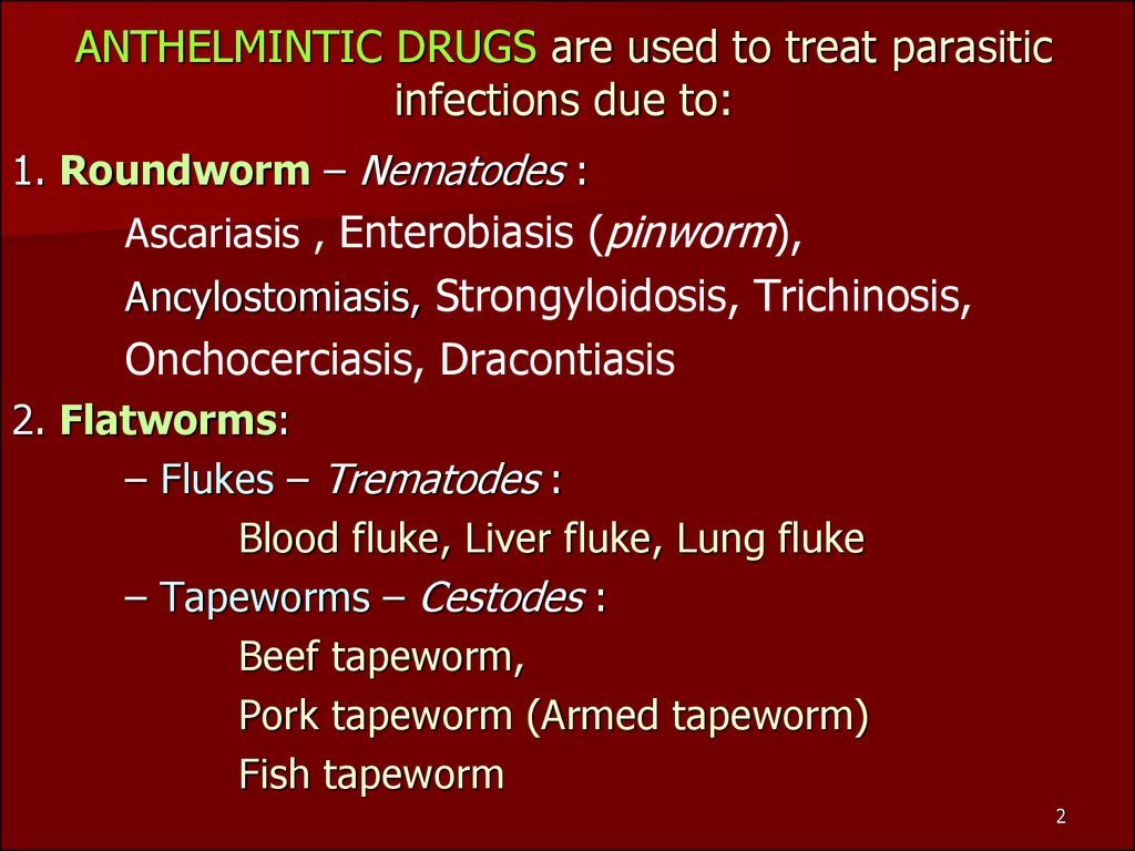 Anthelmintic agents țțț