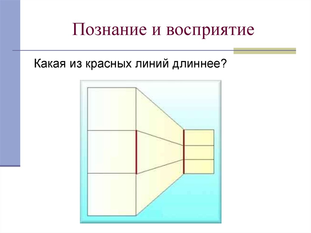 Способ видеть. Какая из линий длиннее. Какая из красных линий длиннее?.