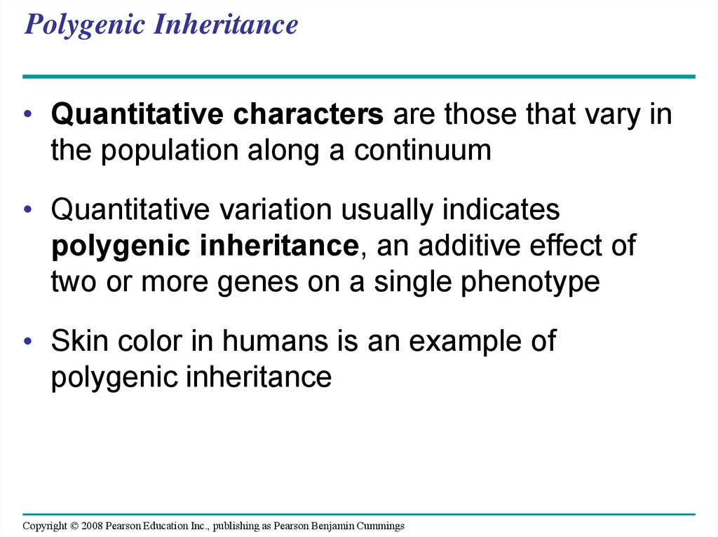 an example of polygenic inheritance