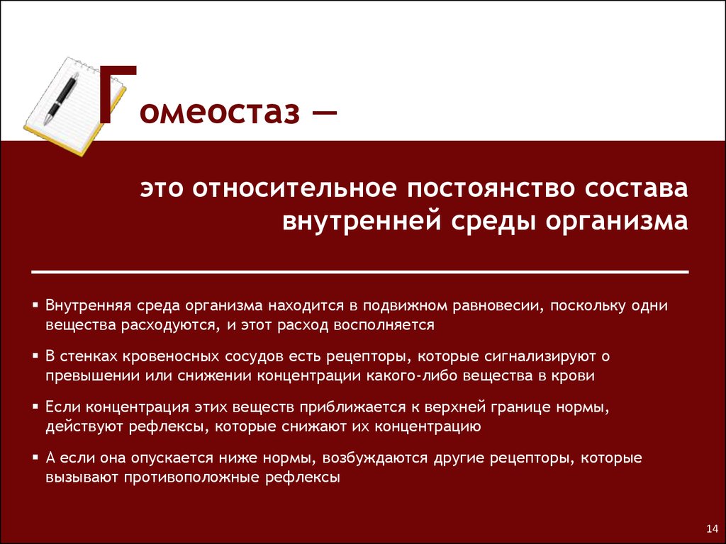 Динамическое постоянство внутренней среды организма