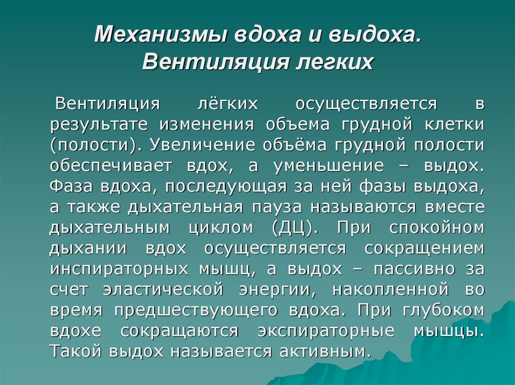 Легочная вентиляция составляет