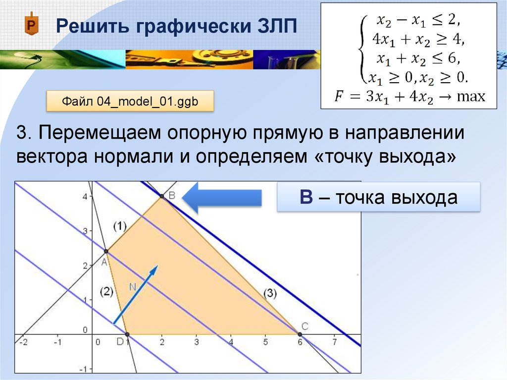 Решение линейных задач. Сформулируйте общую постановку задачи линейного программирования. 2. Задачи линейного программирования (ЛП).. Решить графически задачу линейного программирования. Задачи линейного программирования решаются ....