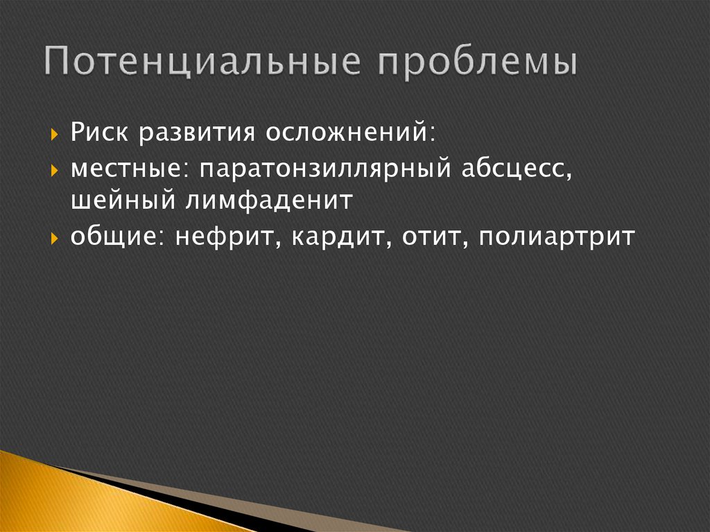 Потенциальная ситуация. Потенциальные проблемы при тонзиллите. Потенциальные проблемы при ангине. Потенциальные проблемы. Потенциальные проблемы при остром тонзиллите.