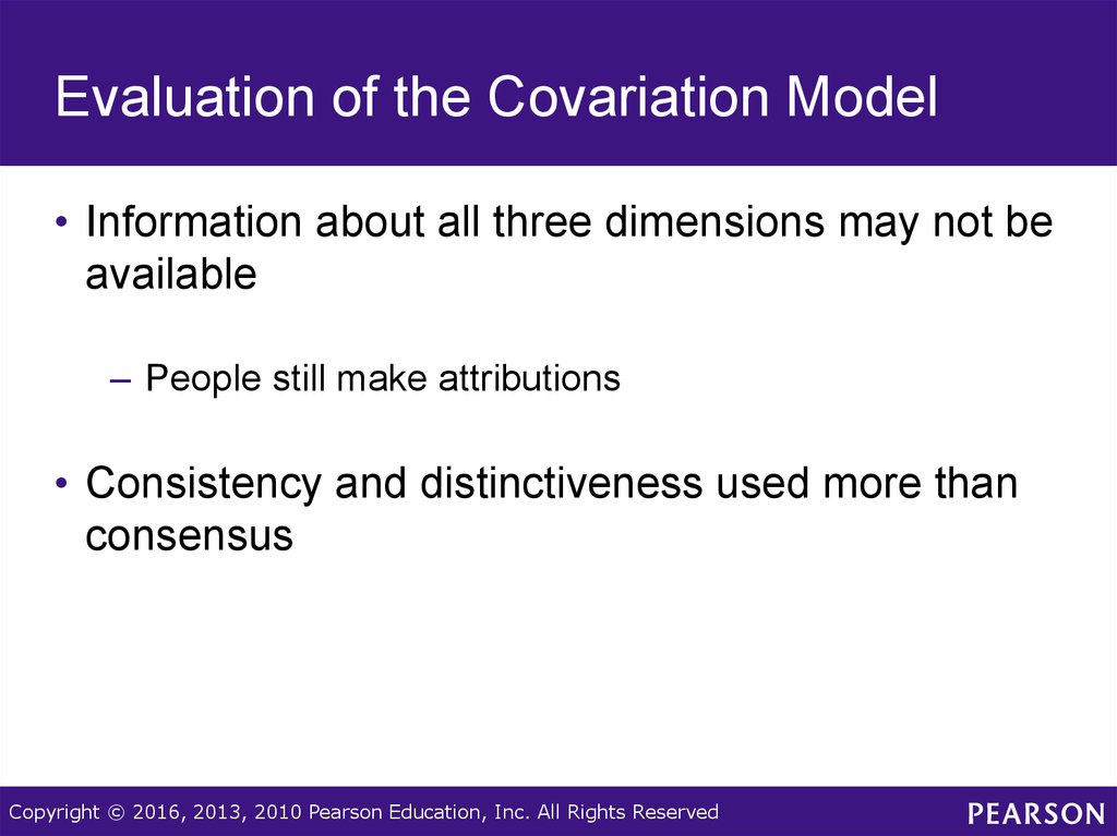 Evaluation of the Covariation Model