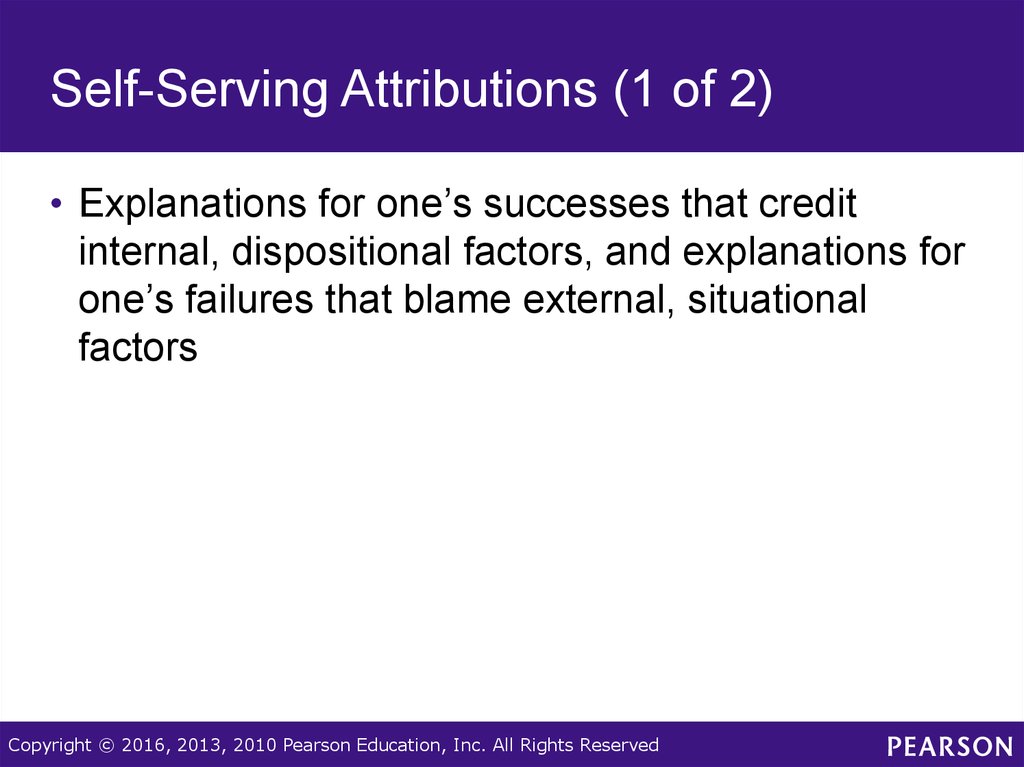 Self-Serving Attributions (1 of 2)