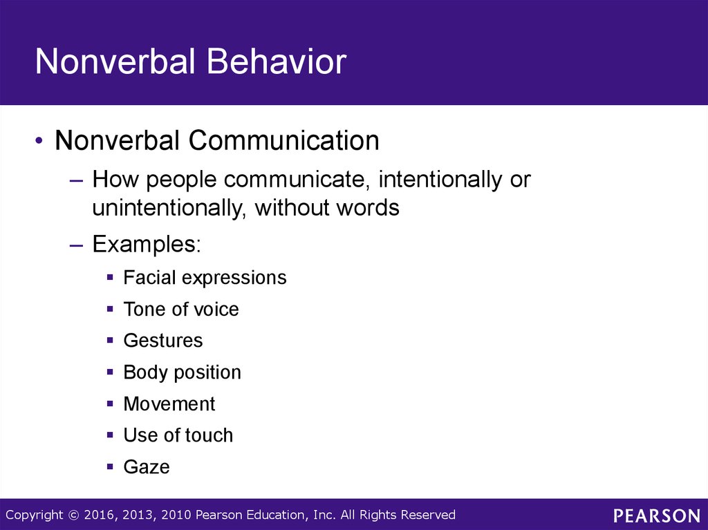 Nonverbal Behavior