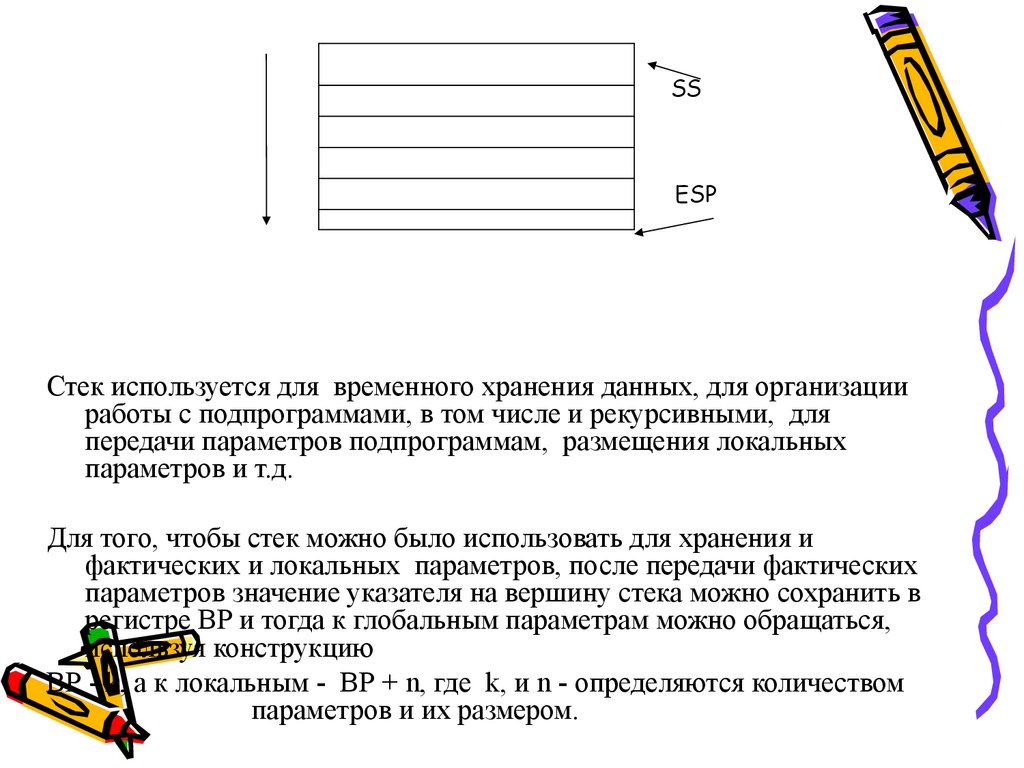 Стек используется