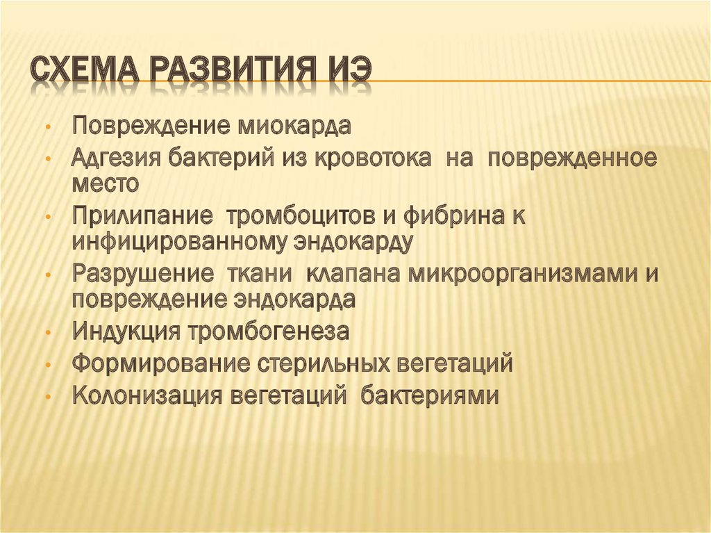 Схема развития ИЭ