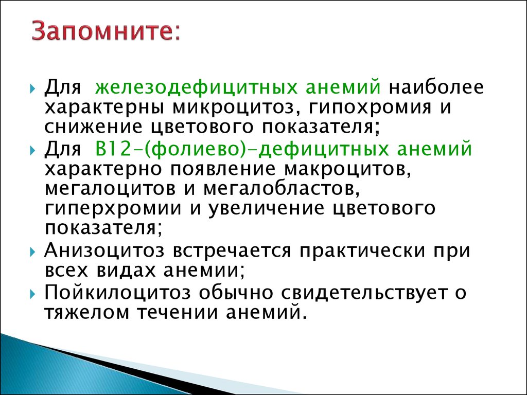 Характерно тест. Для железодефицитной анемии не характерно:. Для железодефицитной анемии не характер. Для железодефицитной анемии характерно. Для железодефицитной анемии характерно снижение.