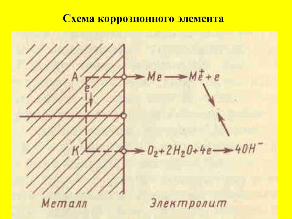 Электрохимическая схема коррозионных элементов