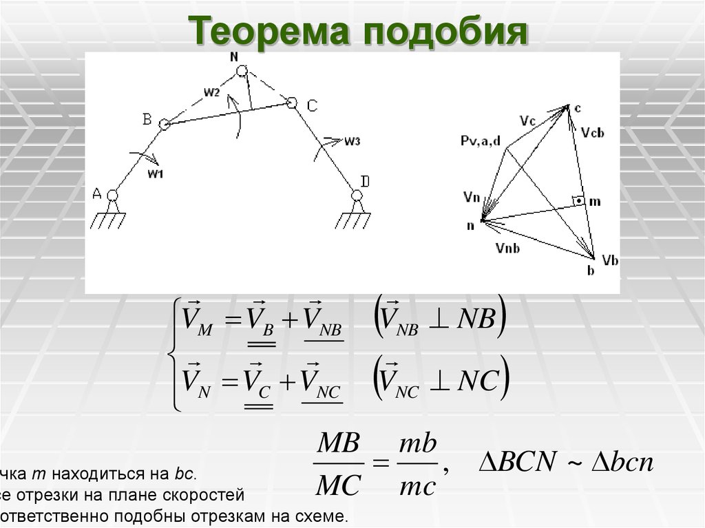 Теорема подобия. Теорема подобия ТММ. Теорема подобия для плана ускорений звена. Теорема подобия для плана скоростей. Теорема теорема подобия.