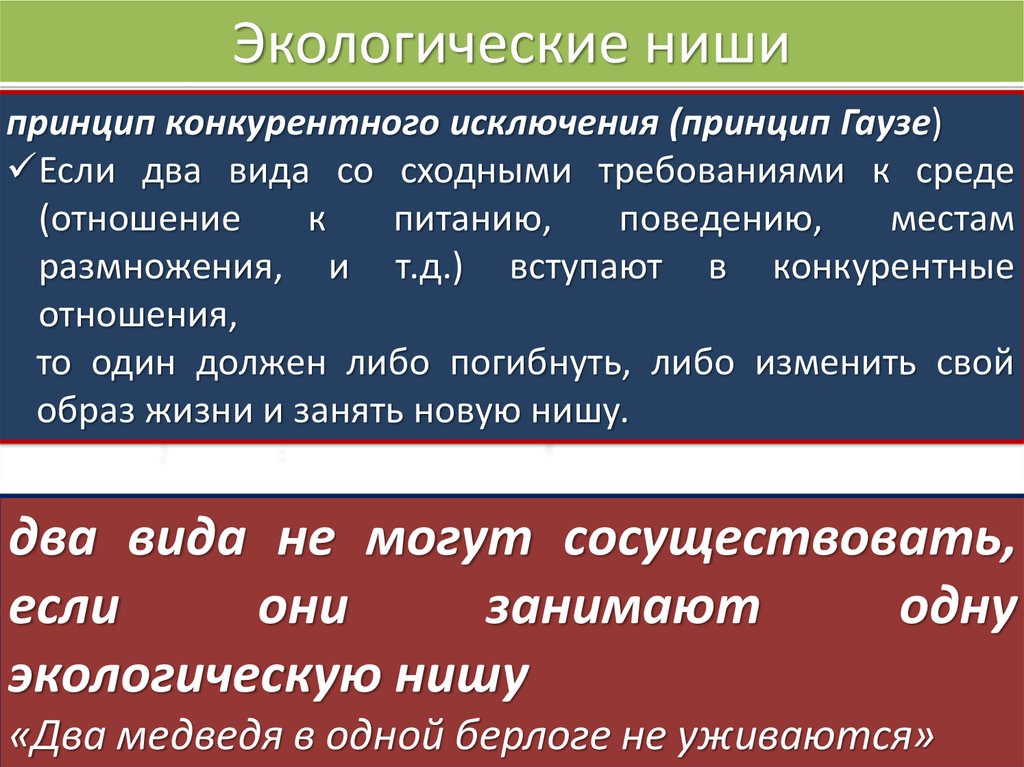 Принцип исключения. Принцип исключения Гаузе. Принцип конкретного исключения. Принцип конкурентного исключения. Принцип конкурентного исключения принцип Гаузе.