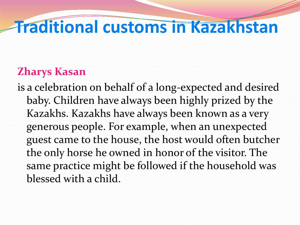 Traditional customs in Kazakhstan