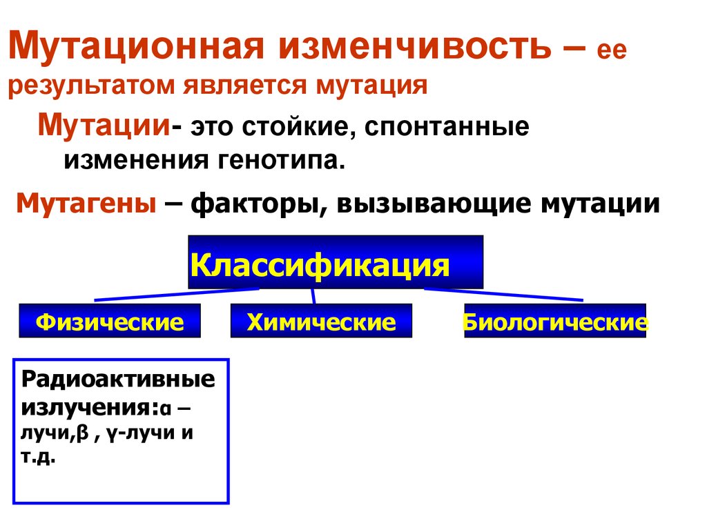 Мутационная изменчивость схема