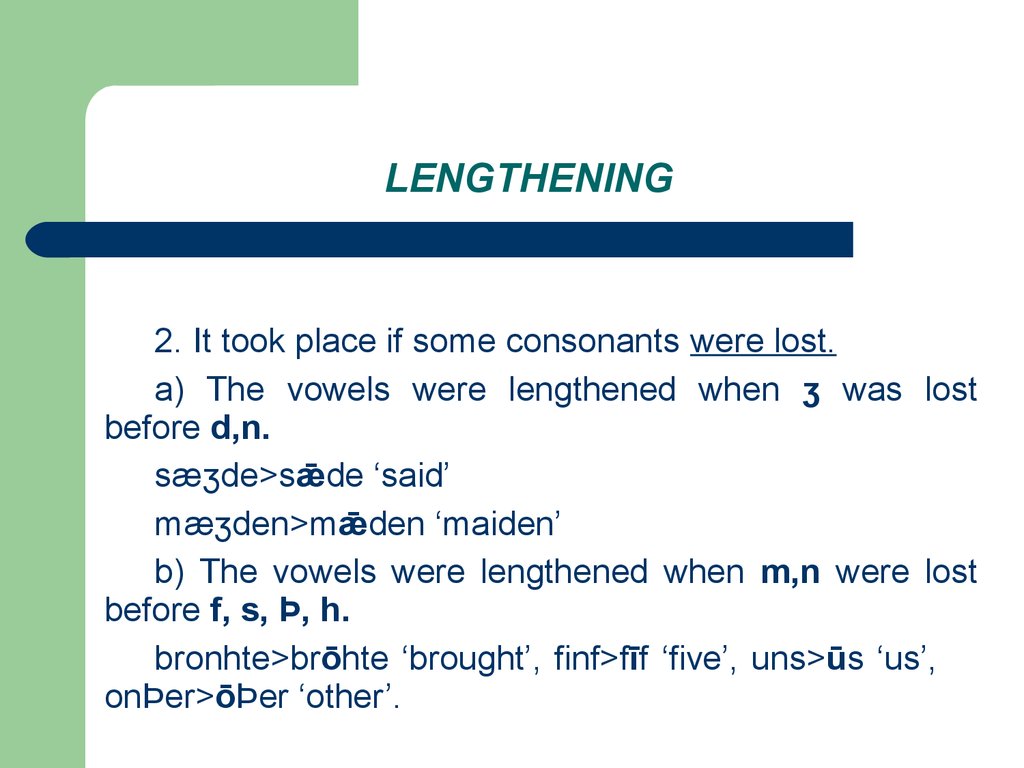 Lecture 2 Old English Phonetic System And Phonetic Changes Lecture 2 Prezentaciya Onlajn