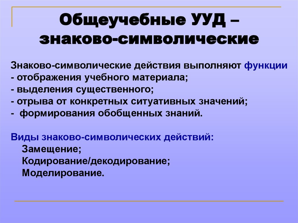 Знаково символическая. Общеучебные УУД. Виды знаково символических действий. Знаково символические учебные действия. Знаково-символические УУД обеспечивают:.