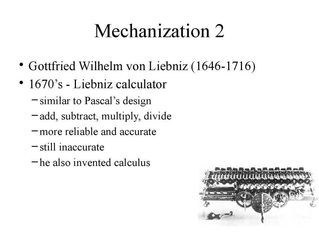 Mechanization 2