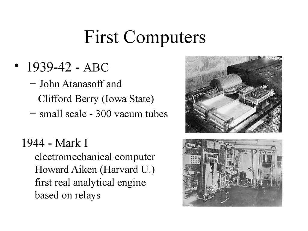 First Computers