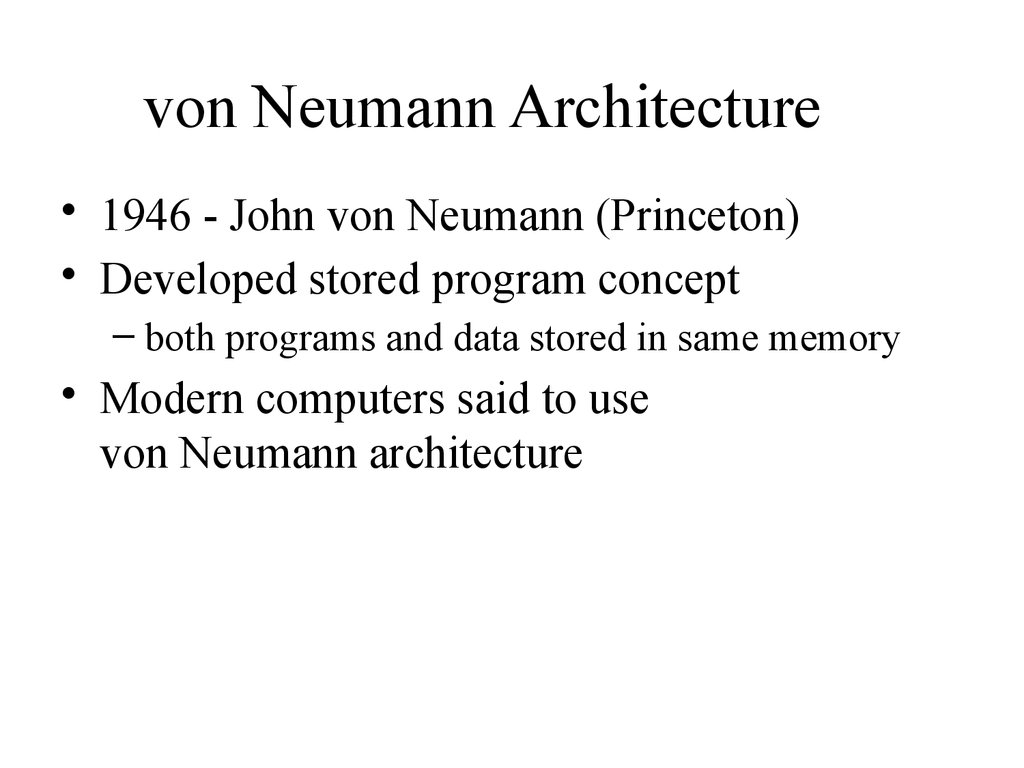 von Neumann Architecture