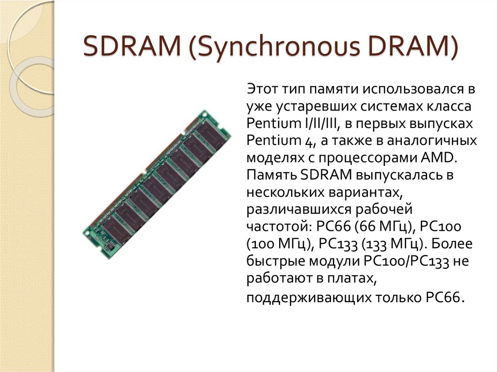 Sdram что это. Оперативная память типа SDRAM. Память типа Dram. SDRAM ячейка памяти. Оперативная память презентация.