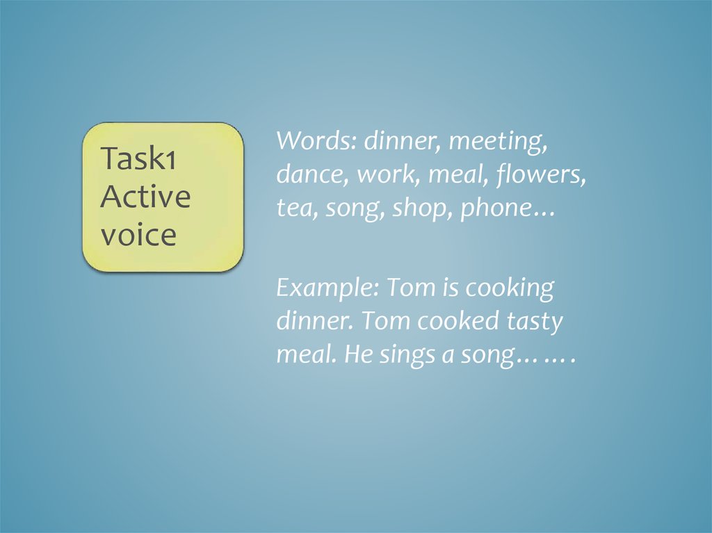 active voice words