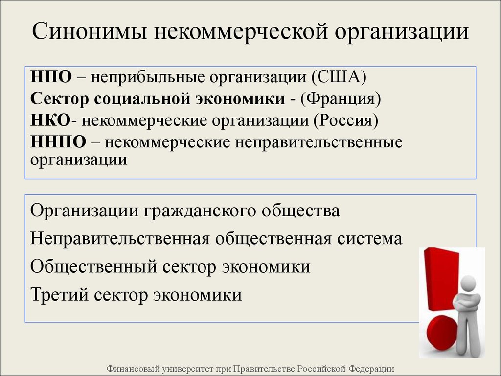 Источники ресурсов некоммерческих организаций