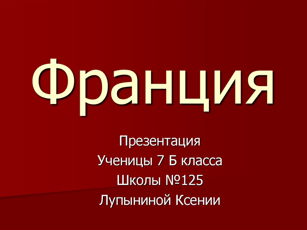 Правительство франции презентация