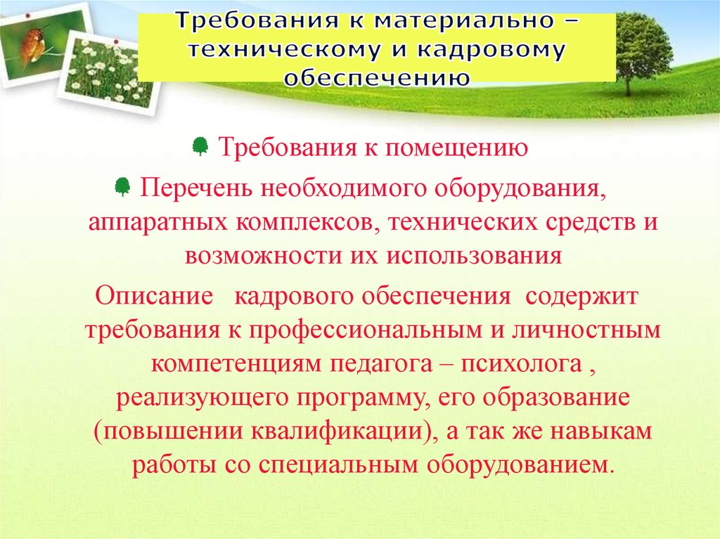 Требования к кадровому обеспечению учебного процесса