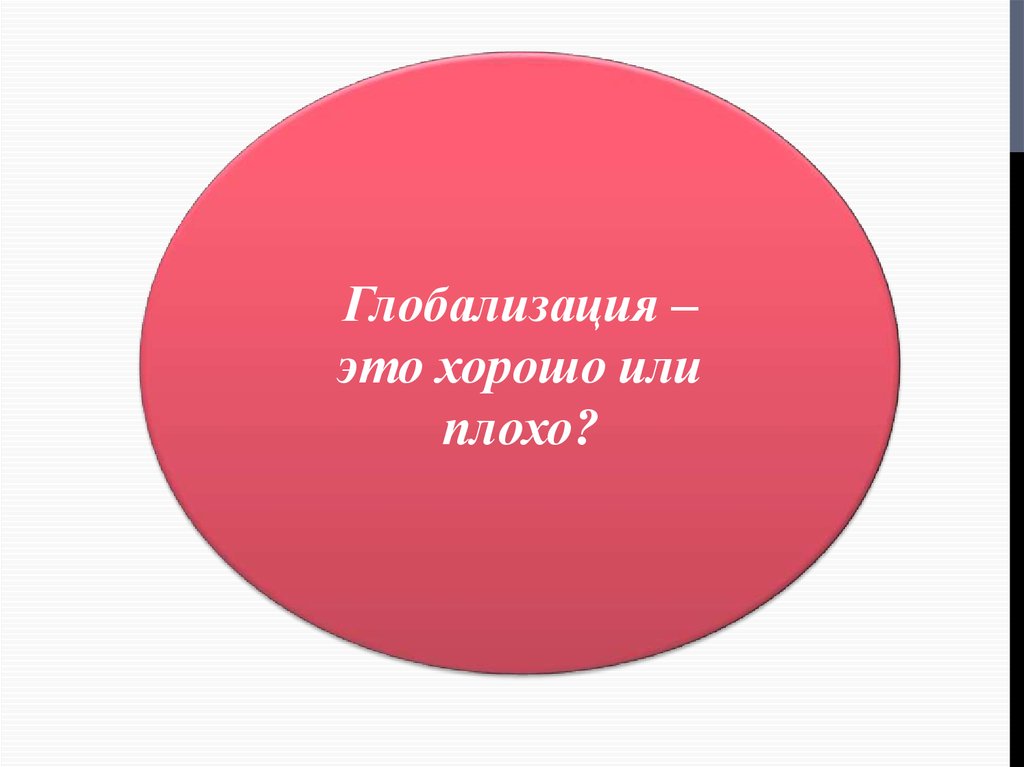 Это хорошо или плохо. Глобализация это хорошо или плохо. Глобализация это хорошо. Глобализация это плохо. Глобализация это хорошо или плохо аргументируйте свою.