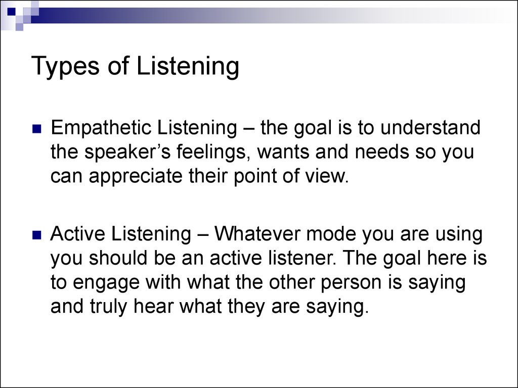 listening styles and effective listening