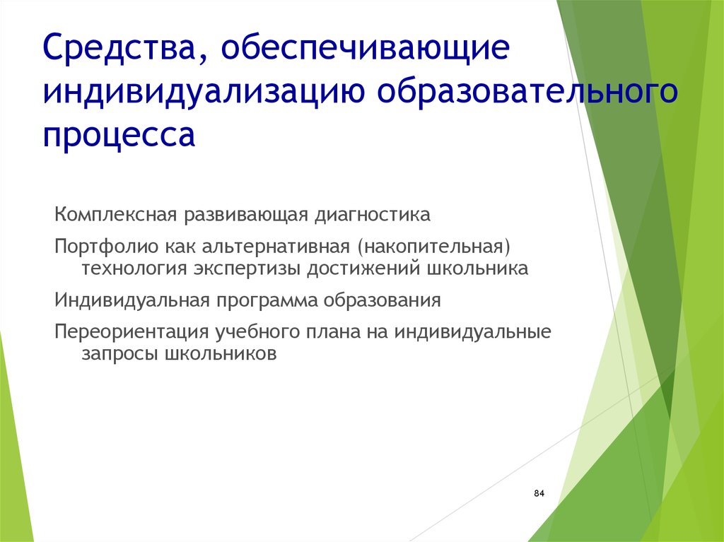 Технология индивидуального обучения индивидуальный подход индивидуализация обучения метод проектов