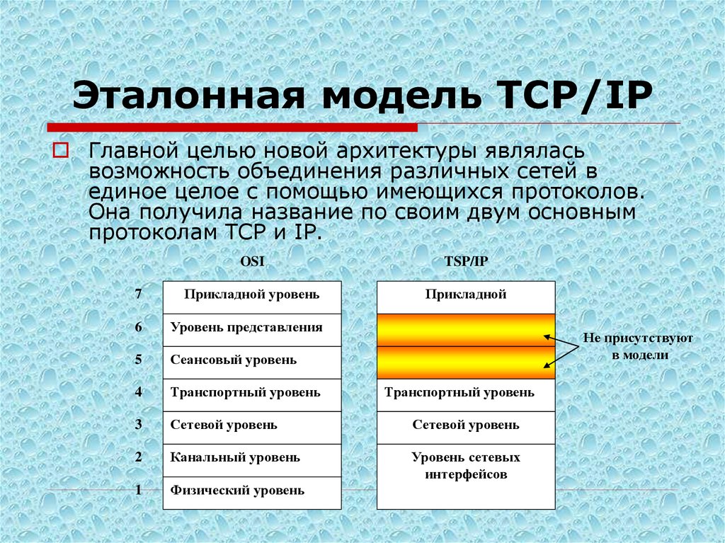 Эталонная модель TCP/IP