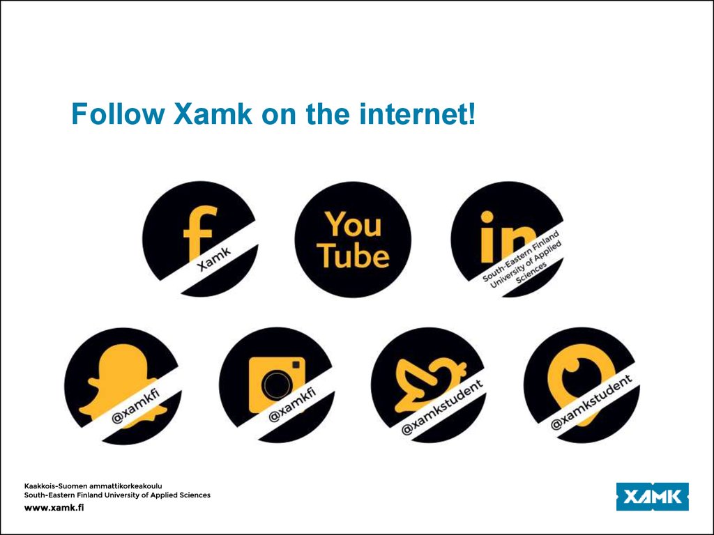 Follow Xamk on the internet!