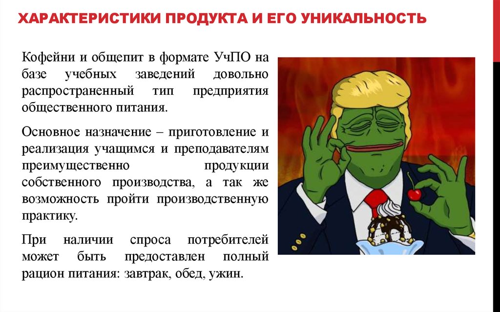 Характеристики продукта и его уникальность