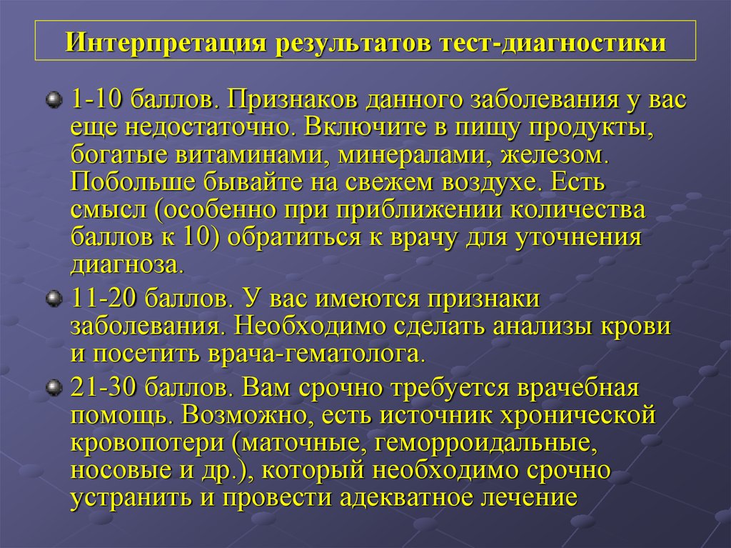 Результат терапии