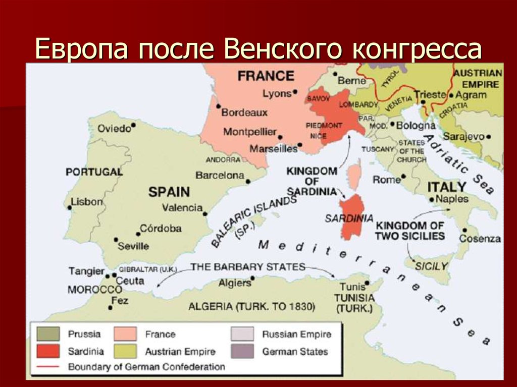 Как изменилась карта европы после венского конгресса