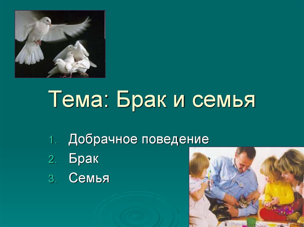 Семья брак презентация