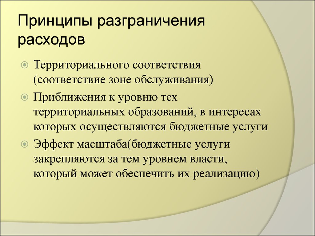 Принцип разграничения компетенции