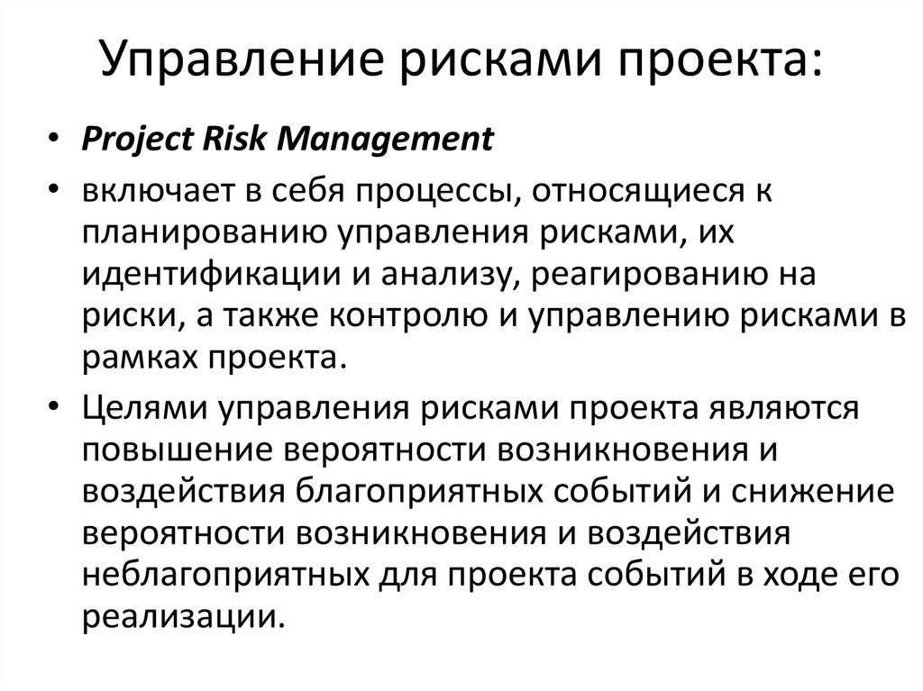 Управление рисками проекта