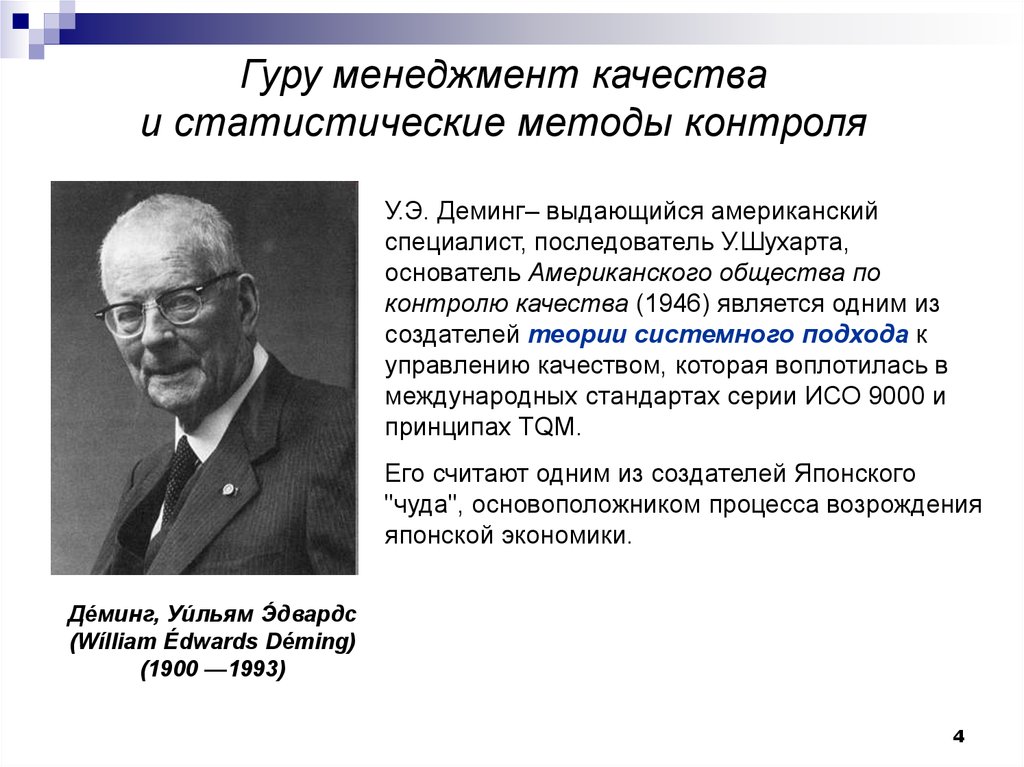 Качество автор. Э Деминг управление качеством. Основоположники управления качеством. Методы контроля качества в менеджменте. Ученые менеджмента.