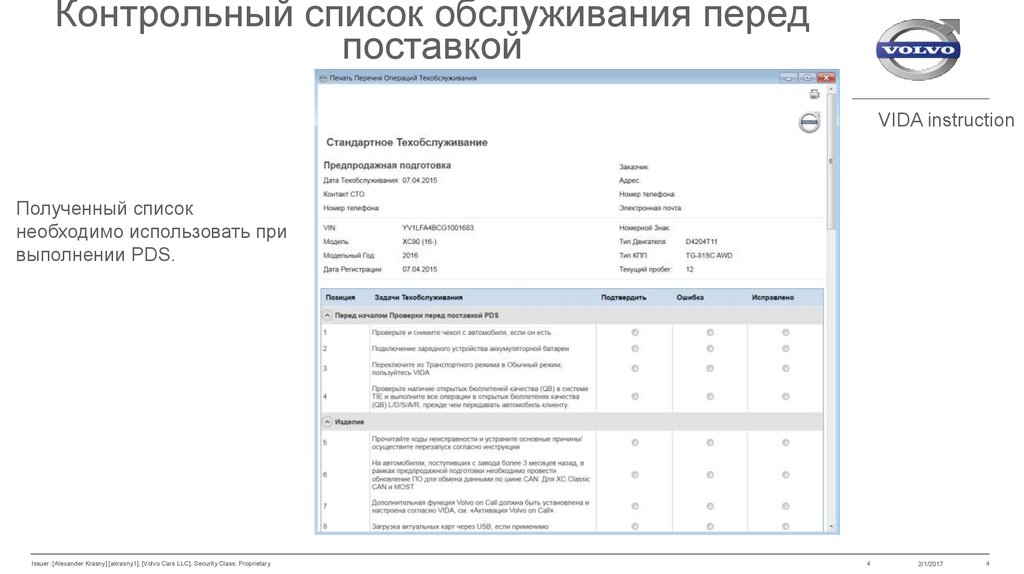 Перечень контрольных